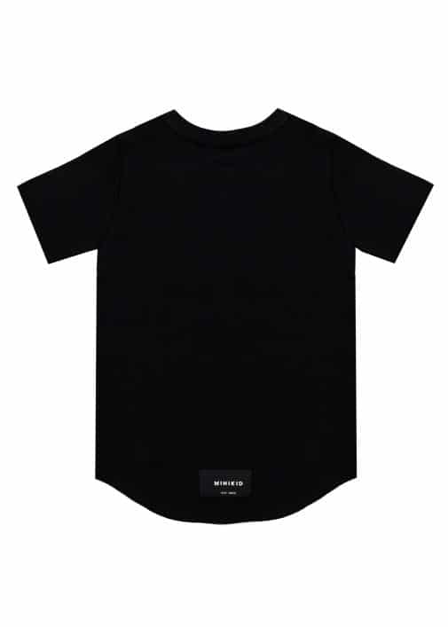 Kratka majica Minikid - črna, zadaj